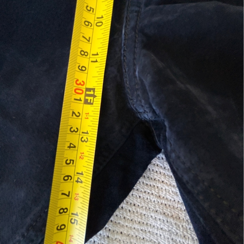 Vintage Wash 2 Wear W2W Mens Size 36 Suede Pants Machine Washable Navy Blue Pant - Picture 13 of 14